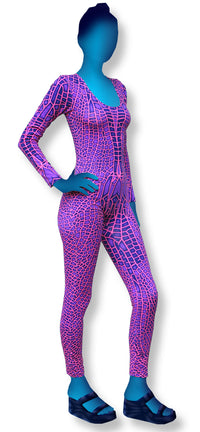 Long Sleeve Catsuit : Pink Dragonfly