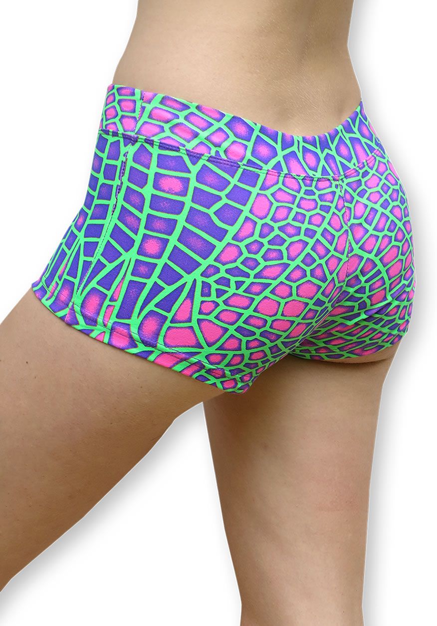 Hot Pants : Acid Dragonfly - Women Hot Pants - Space Tribe