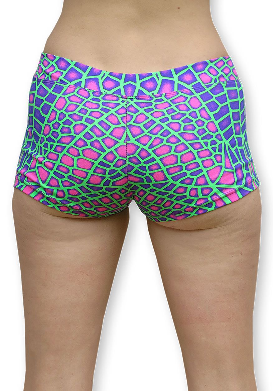 Hot Pants : Acid Dragonfly - Women Hot Pants - Space Tribe