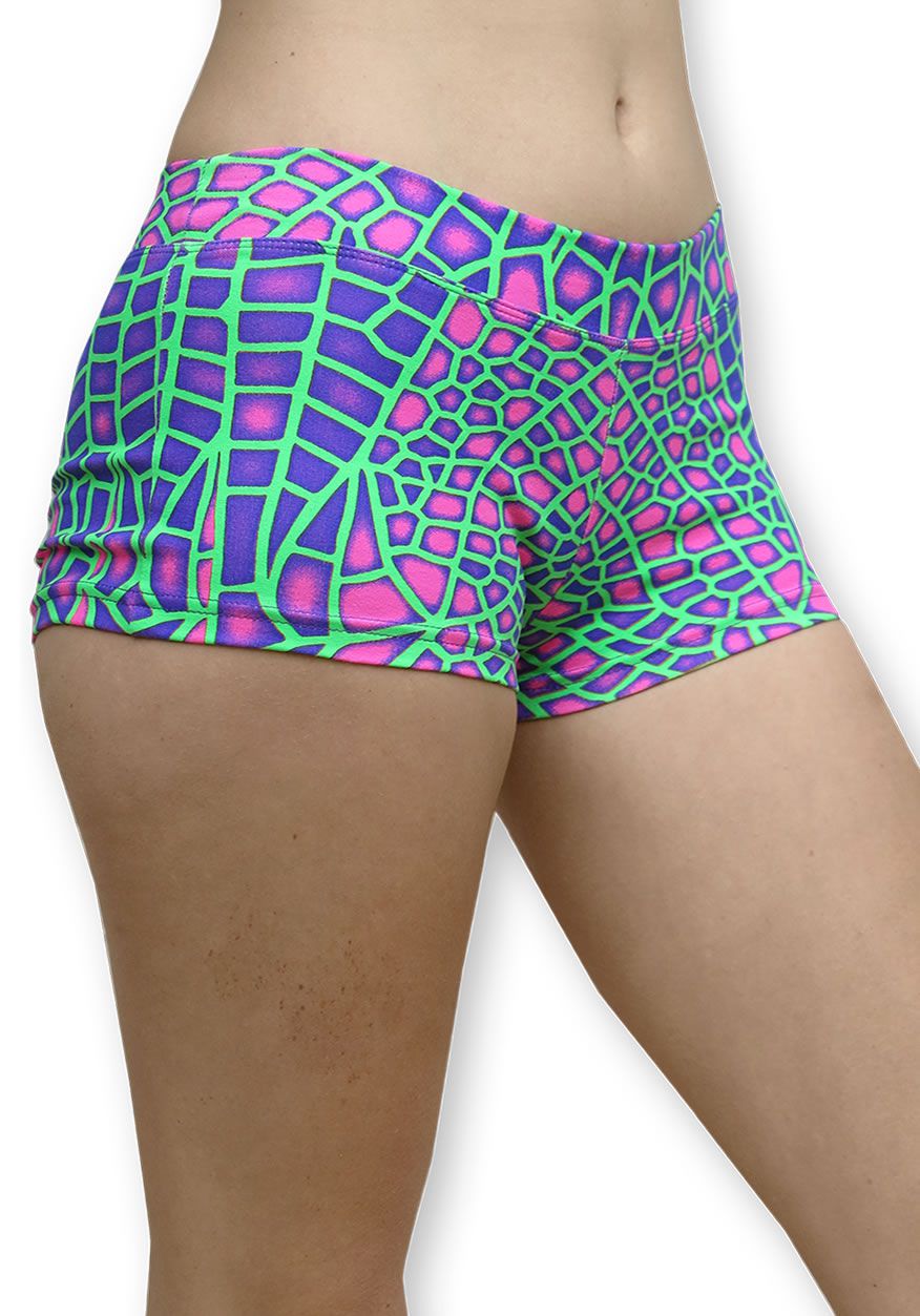 Hot Pants : Acid Dragonfly - Women Hot Pants - Space Tribe
