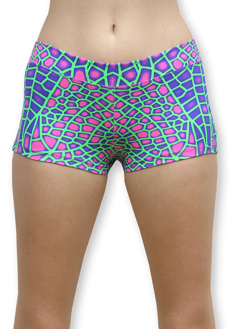 Hot Pants : Acid Dragonfly - Women Hot Pants - Space Tribe