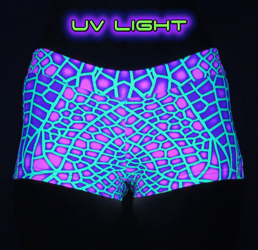 Hot Pants : Acid Dragonfly - Women Hot Pants - Space Tribe