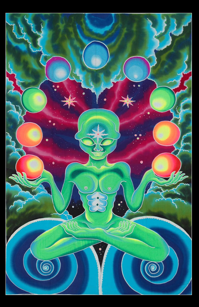 UV Wallhanging : Juggling Alien