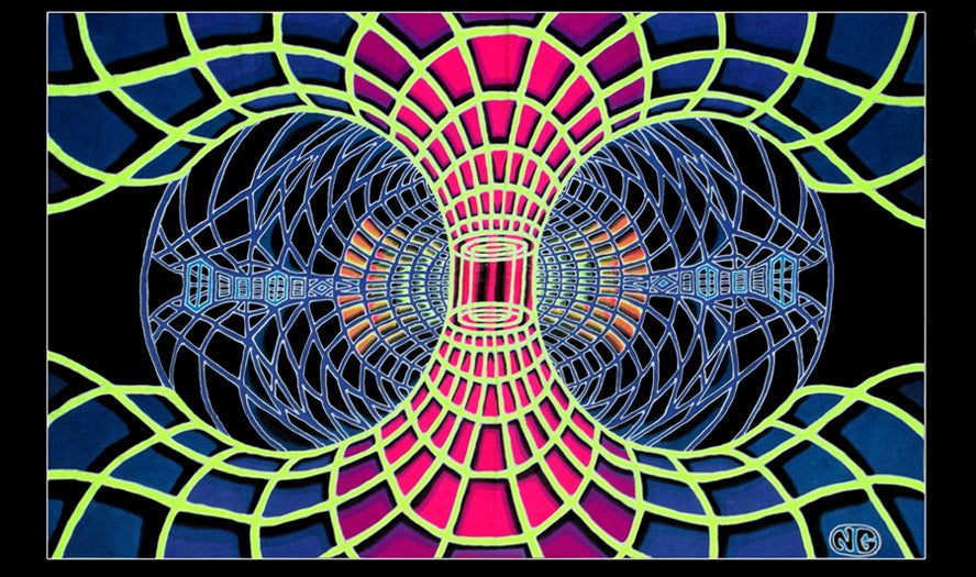 UV Wallhanging : Yellow Continuum