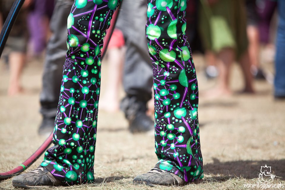 Lycra Flares : Atomic Alien - Women Flares - Space Tribe