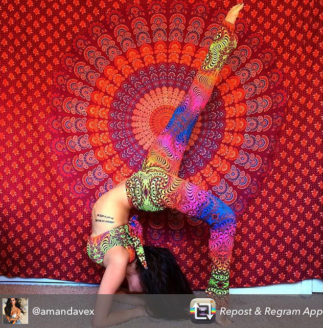 Lycra Flares : Rainbow Fractal - Women Flares - Space Tribe