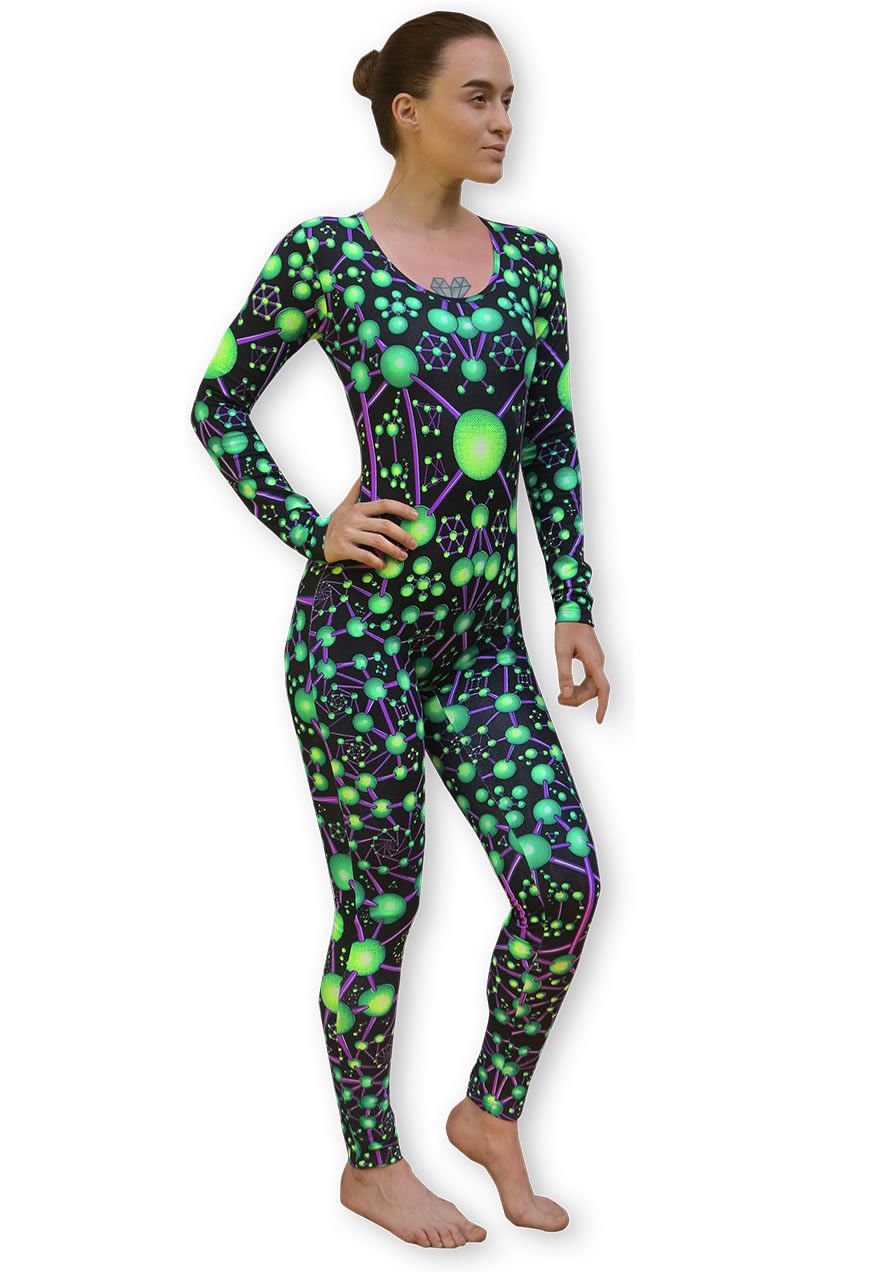 Long Sleeve Catsuit : Atomic Alien - Women Catsuits - Space Tribe