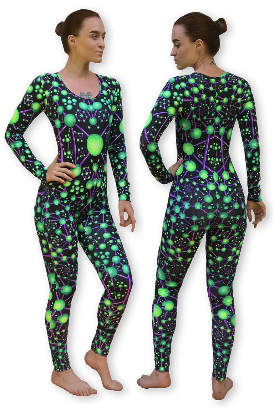 Long Sleeve Catsuit : Atomic Alien - Women Catsuits - Space Tribe
