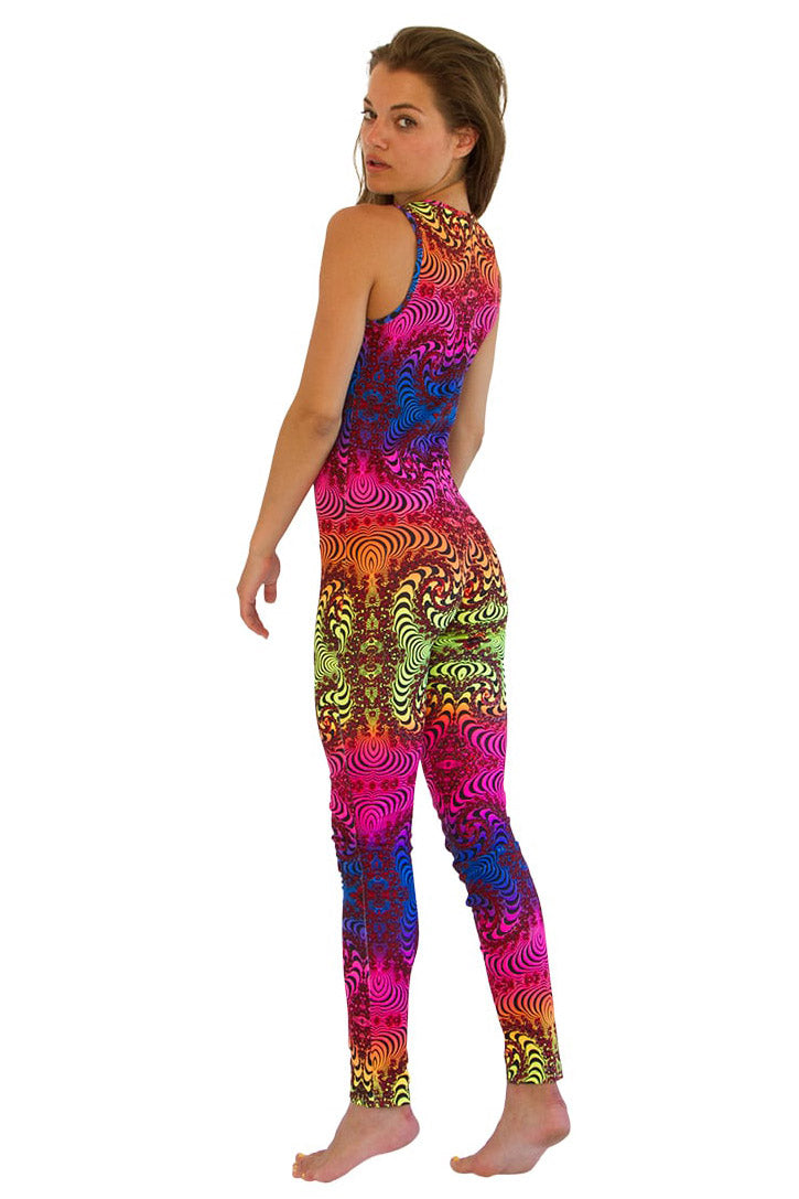 Catsuit : Rainbow Fractal - Women Catsuits - Space Tribe