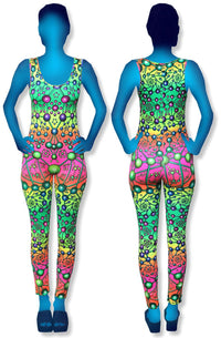 Catsuit : Atomic Rainbow - Women Catsuits - Space Tribe