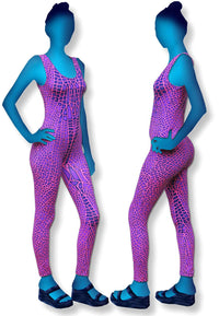 Catsuit : Pink Dragonfly - Women Catsuits - Space Tribe