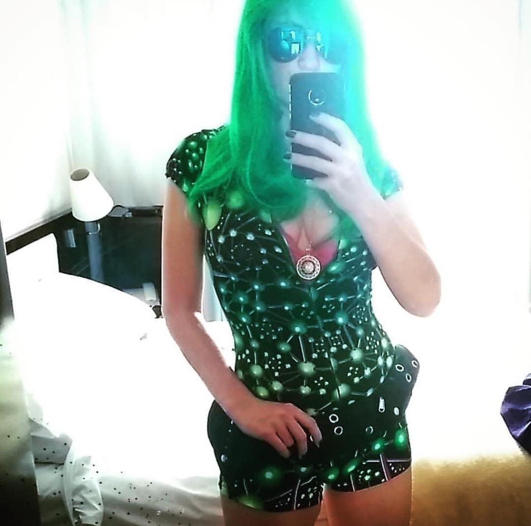 Hooded Playsuit : Atomic Alien - Women Catsuits - Space Tribe