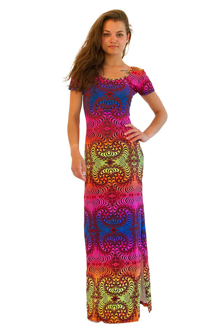 Slinky Dress : Rainbow Fractal - Women Dresses - Space Tribe