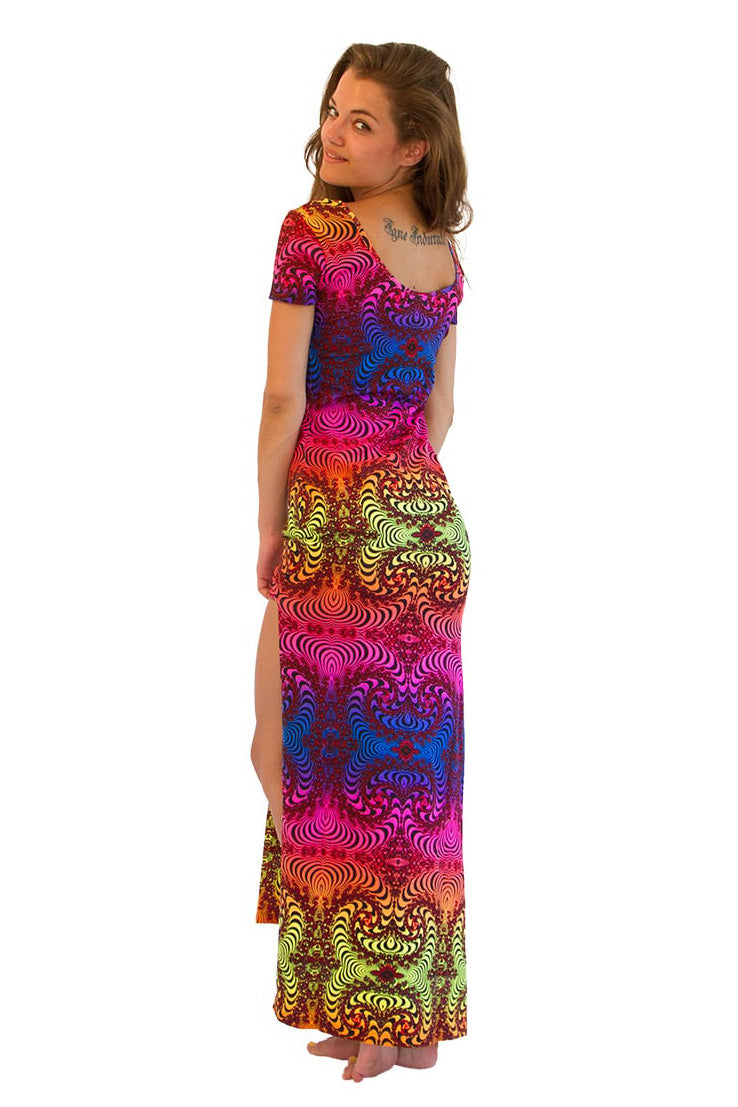 Slinky Dress : Rainbow Fractal - Women Dresses - Space Tribe