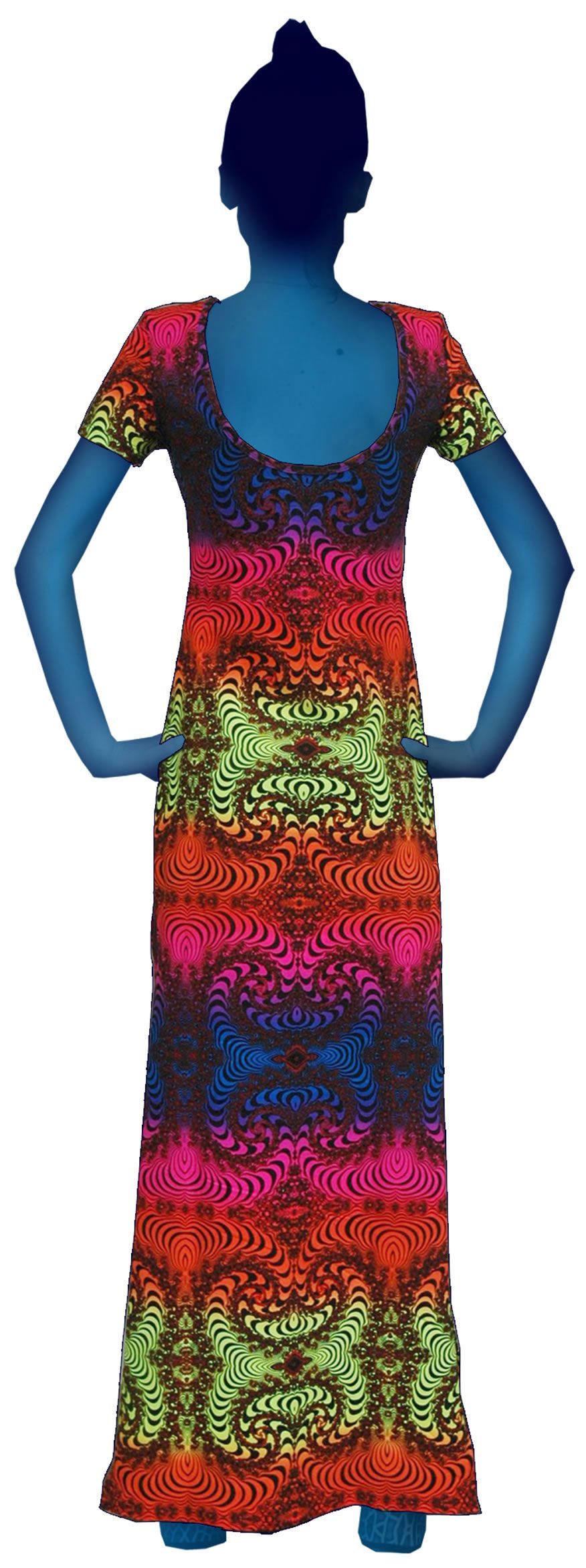 Slinky Dress : Rainbow Fractal - Women Dresses - Space Tribe