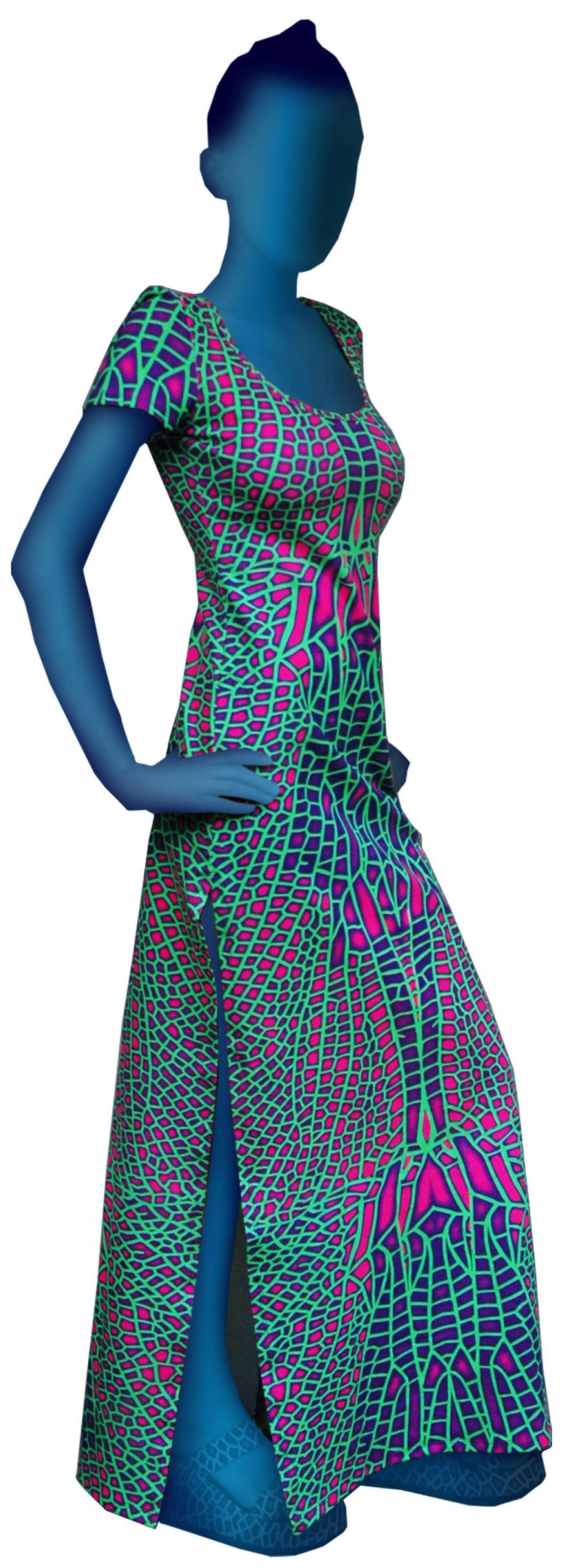 Slinky Dress : Acid Dragonfly - Women Dresses - Space Tribe