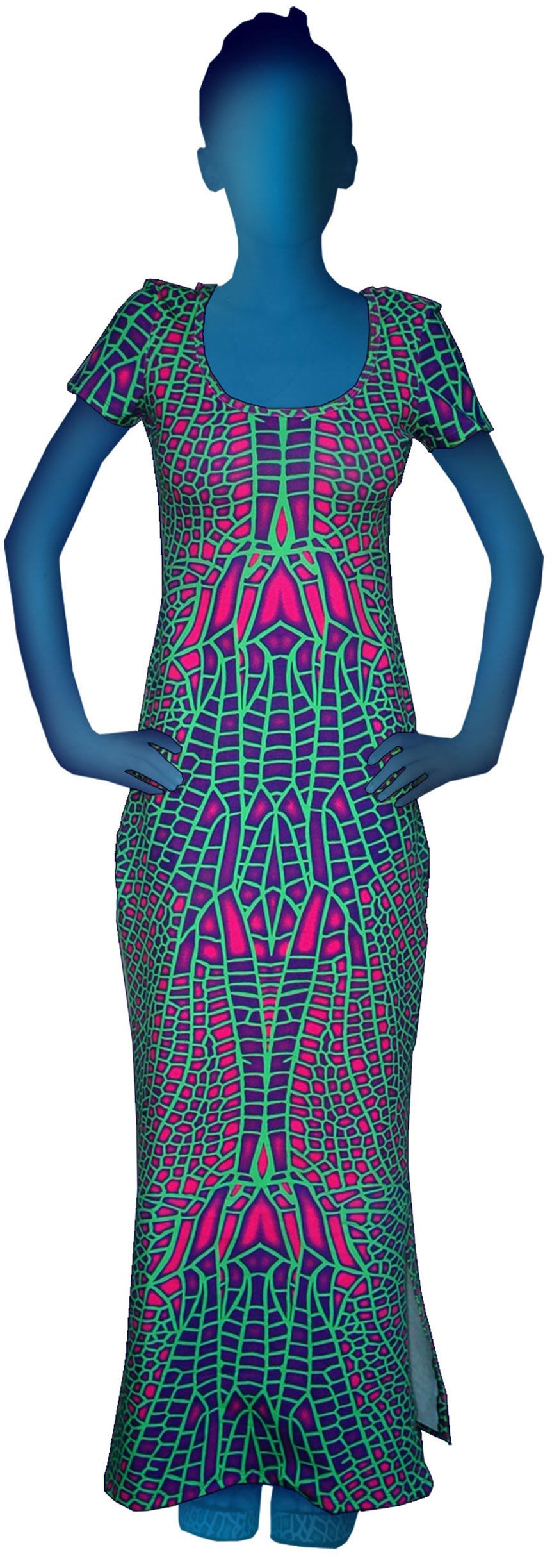 Slinky Dress : Acid Dragonfly - Women Dresses - Space Tribe