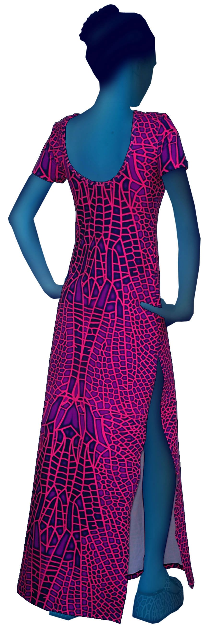 Slinky Dress : Pink Dragonfly - Women Dresses - Space Tribe