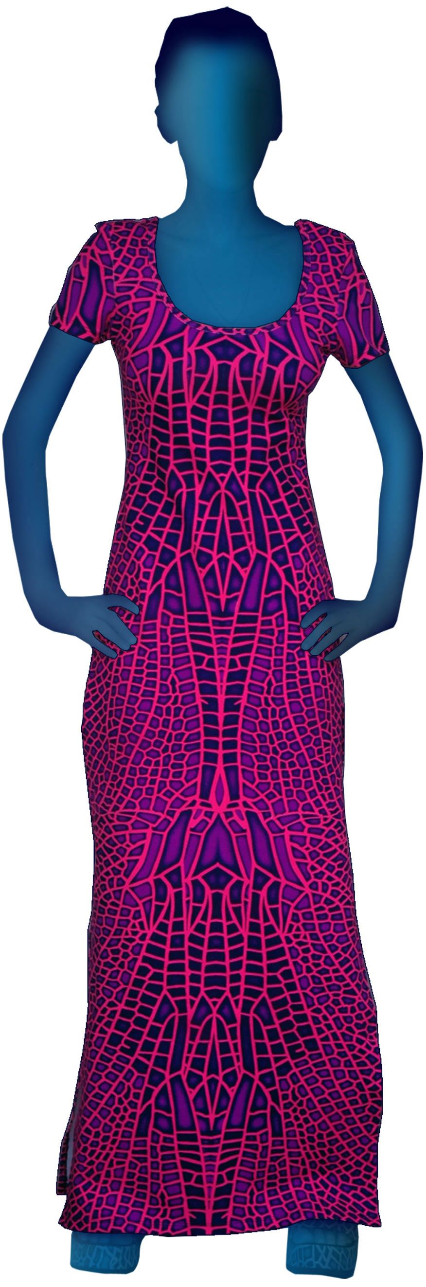 Slinky Dress : Pink Dragonfly - Women Dresses - Space Tribe