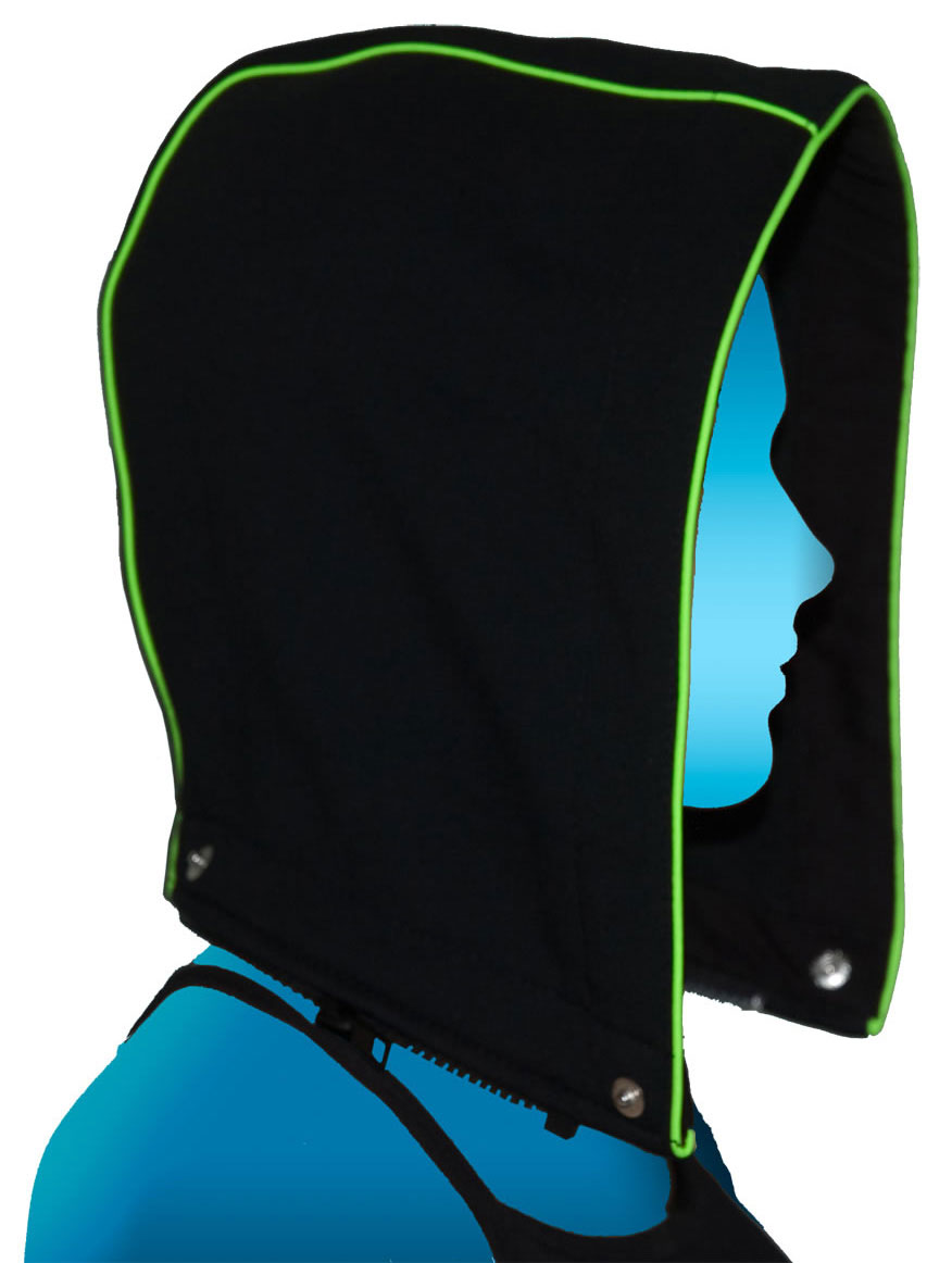 Morph Jacket Round Hood : Lime Triskelion - Men Jackets - Space Tribe