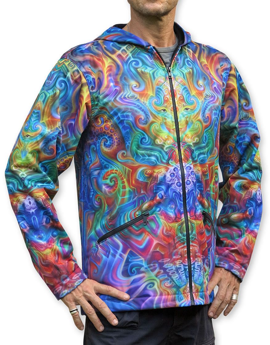 Sublime Hooded Jacket : Holographic Altar - Men Jackets - Space Tribe