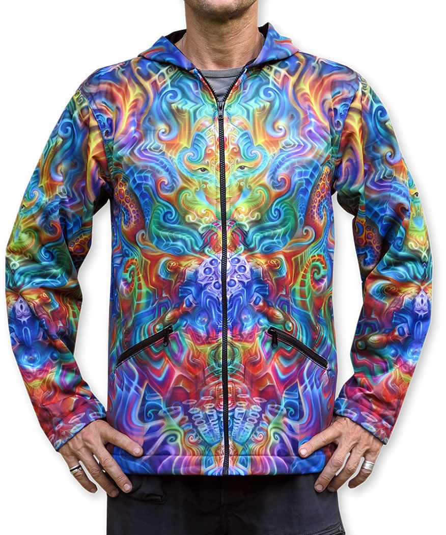 Sublime Hooded Jacket : Holographic Altar - Men Jackets - Space Tribe