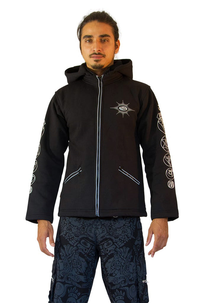 Morph Jacket Pixie Hood : Glo Chakra - Men Jackets - Space Tribe