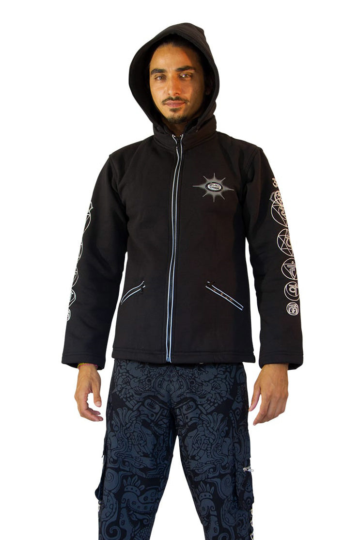 Morph Jacket Pixie Hood : Glo Chakra - Men Jackets - Space Tribe