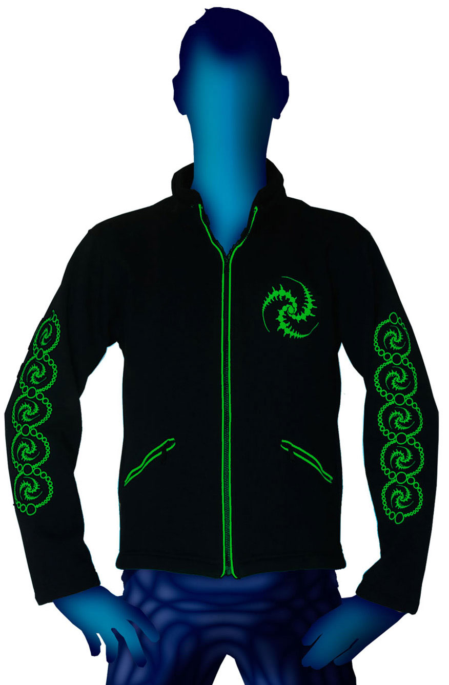 Morph Jacket (No Hood) : Lime Triskelion - Men Jackets - Space Tribe