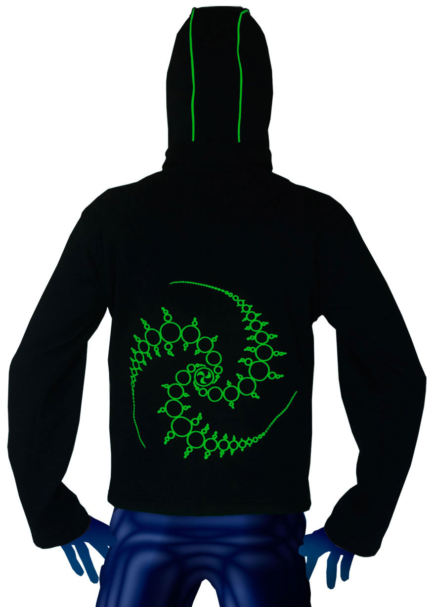 Morph Jacket Round Hood : Lime Triskelion - Men Jackets - Space Tribe