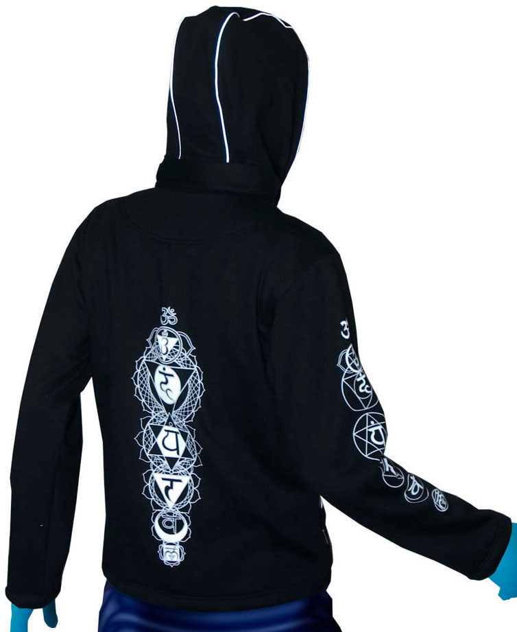 Morph Jacket Round Hood: Glo Chakra - Men Jackets - Space Tribe