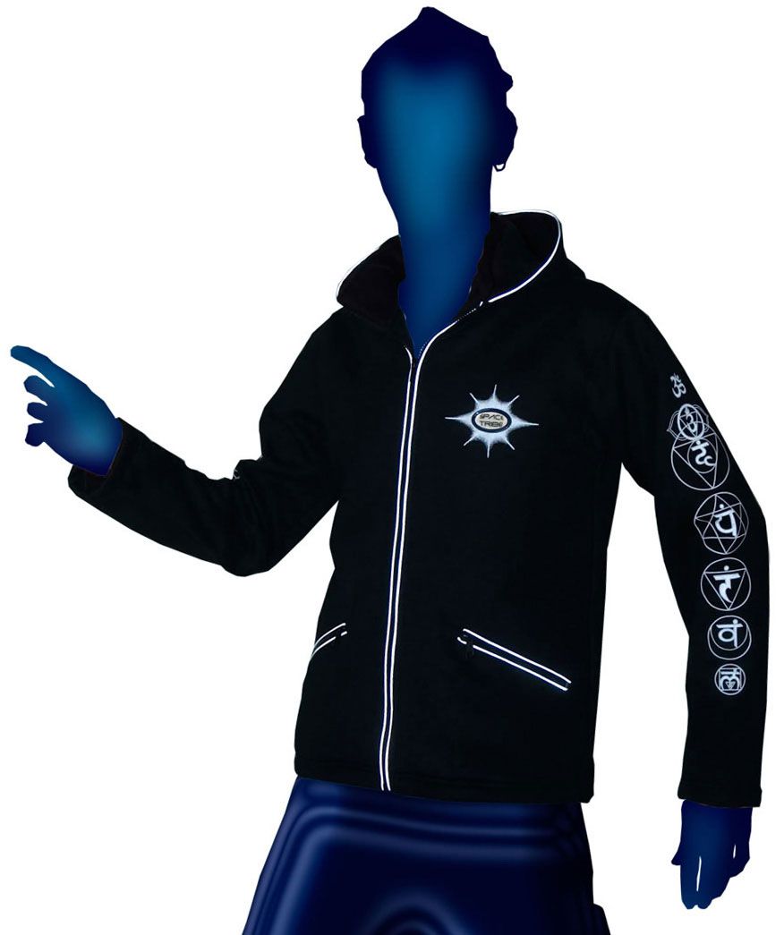 Morph Jacket Round Hood: Glo Chakra - Men Jackets - Space Tribe