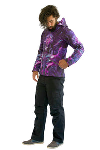 Hooded Zip Jacket : Violet Foxy Lady - Men Jackets - Space Tribe