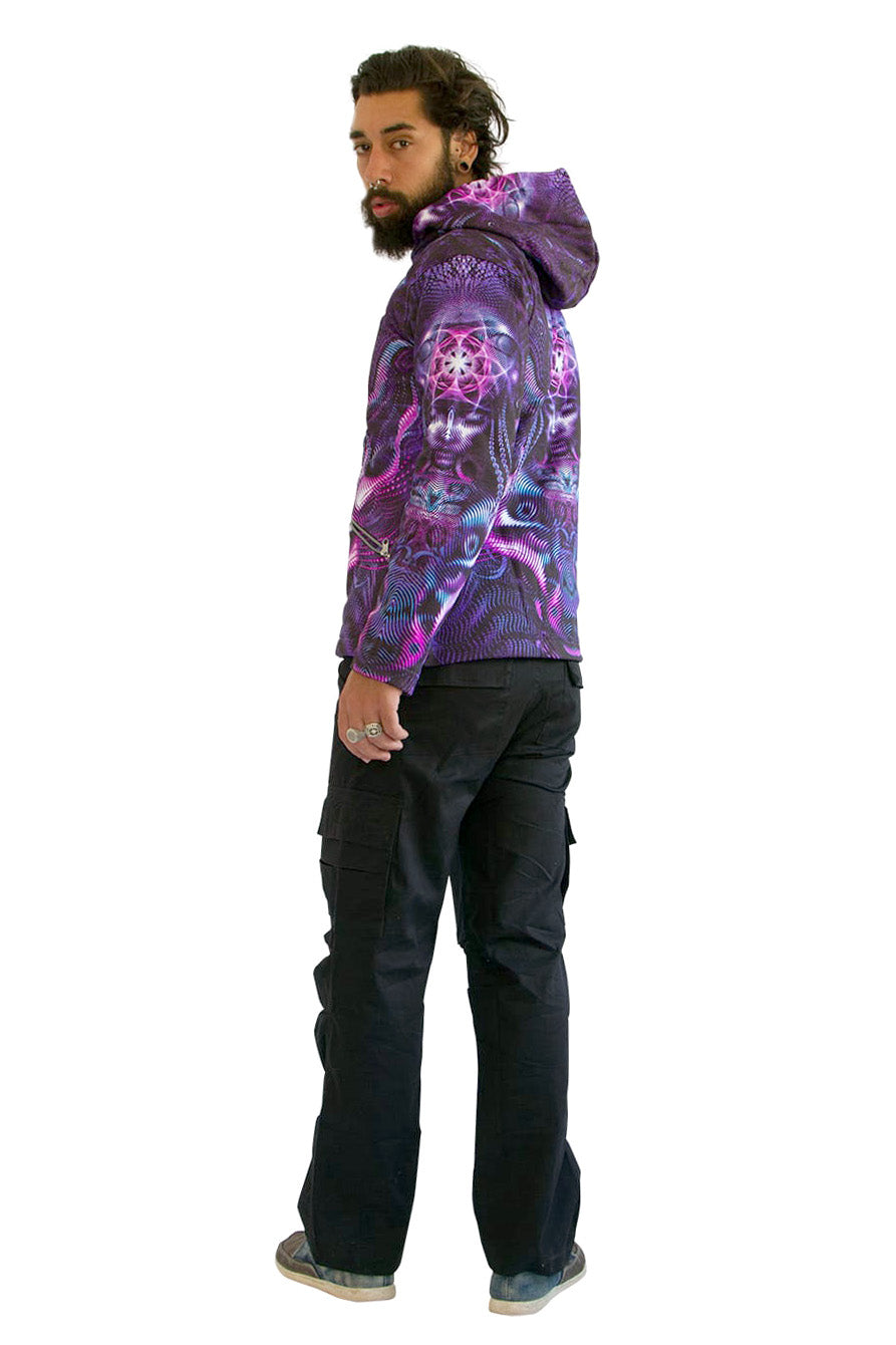 Hooded Zip Jacket : Violet Foxy Lady - Men Jackets - Space Tribe