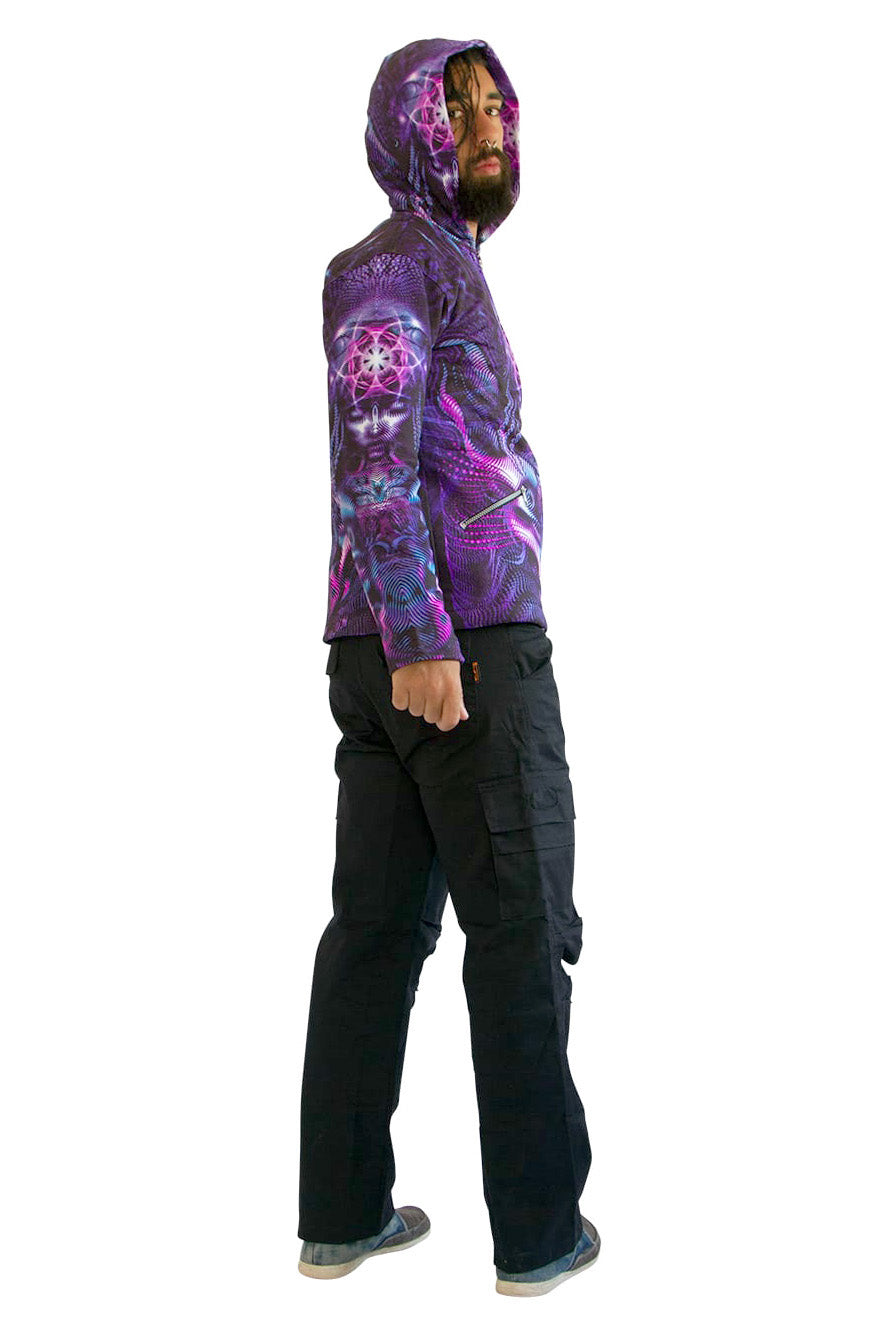 Hooded Zip Jacket : Violet Foxy Lady - Men Jackets - Space Tribe