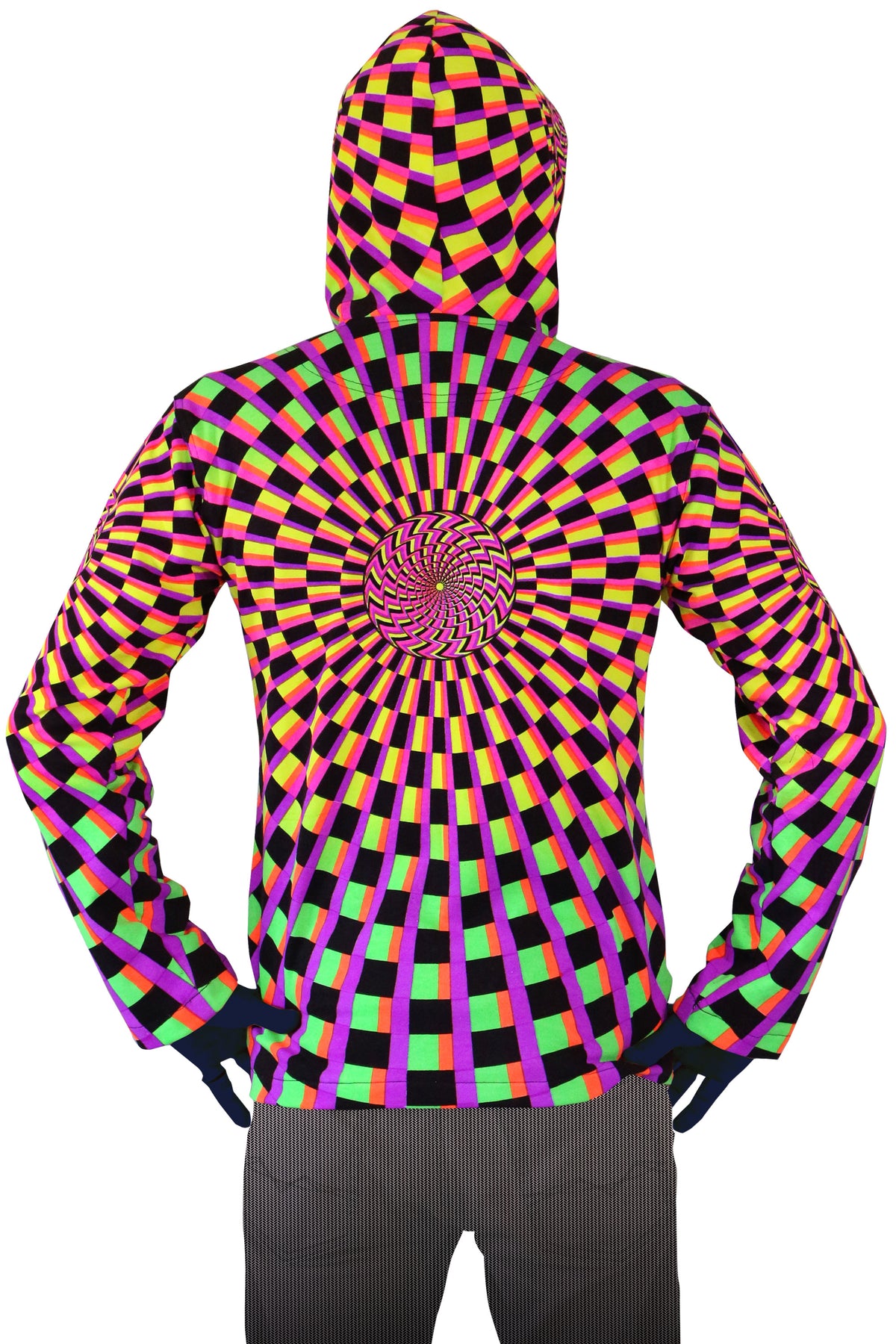 Hooded Zip Jacket : Rainbow Vertigo - Men Jackets - Space Tribe