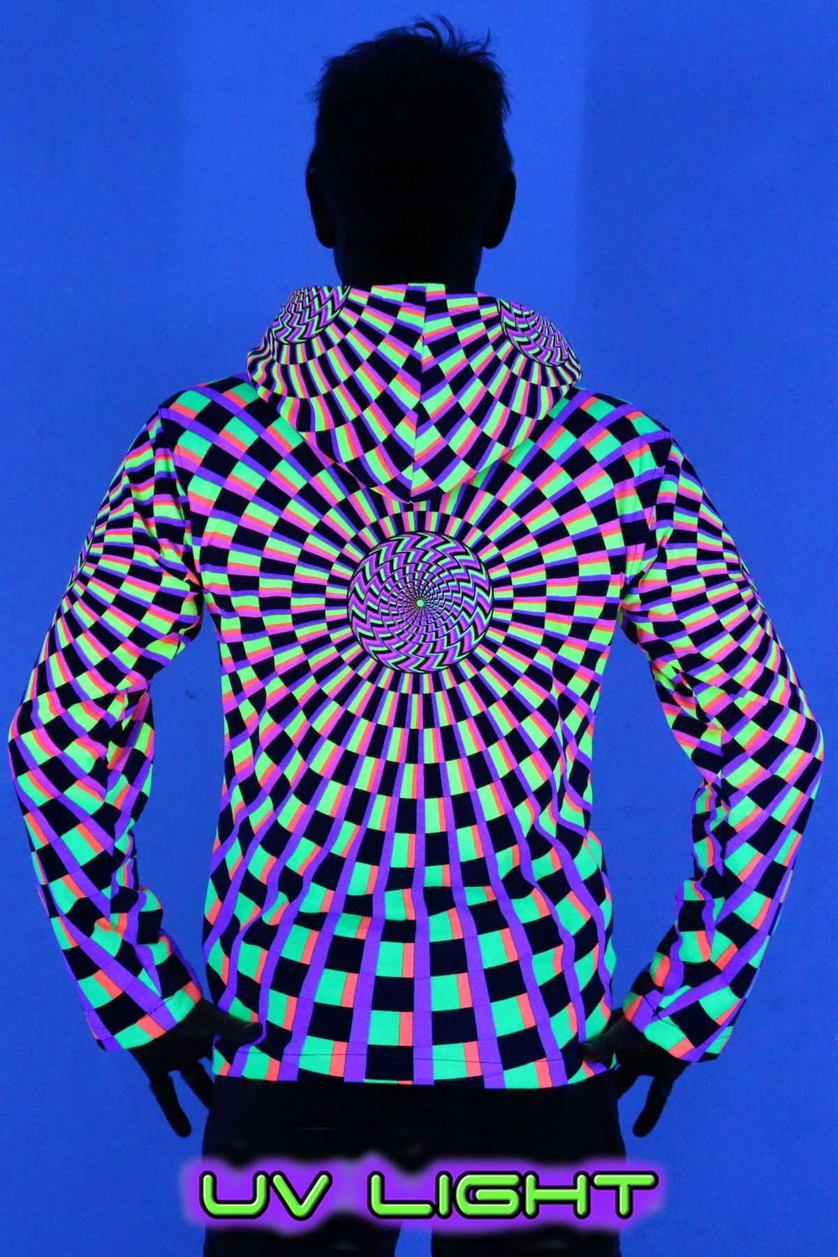 Hooded Zip Jacket : Rainbow Vertigo - Men Jackets - Space Tribe