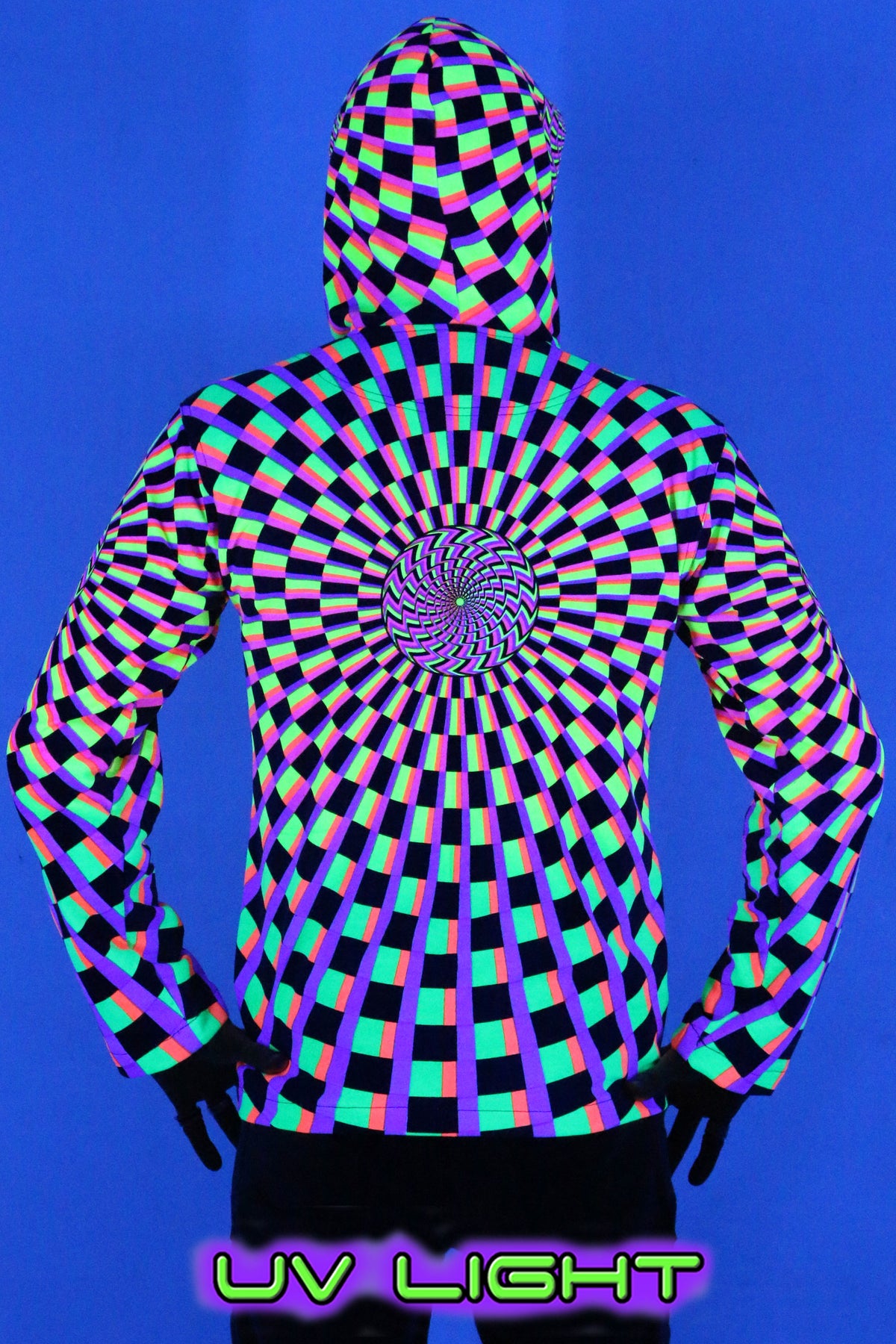 Hooded Zip Jacket : Rainbow Vertigo - Men Jackets - Space Tribe