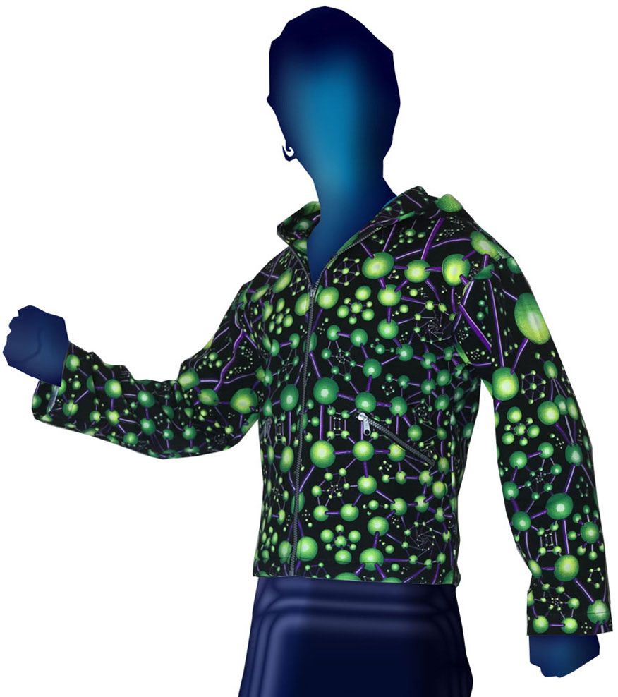 Hooded Zip Jacket : Atomic Alien - Men Jackets - Space Tribe