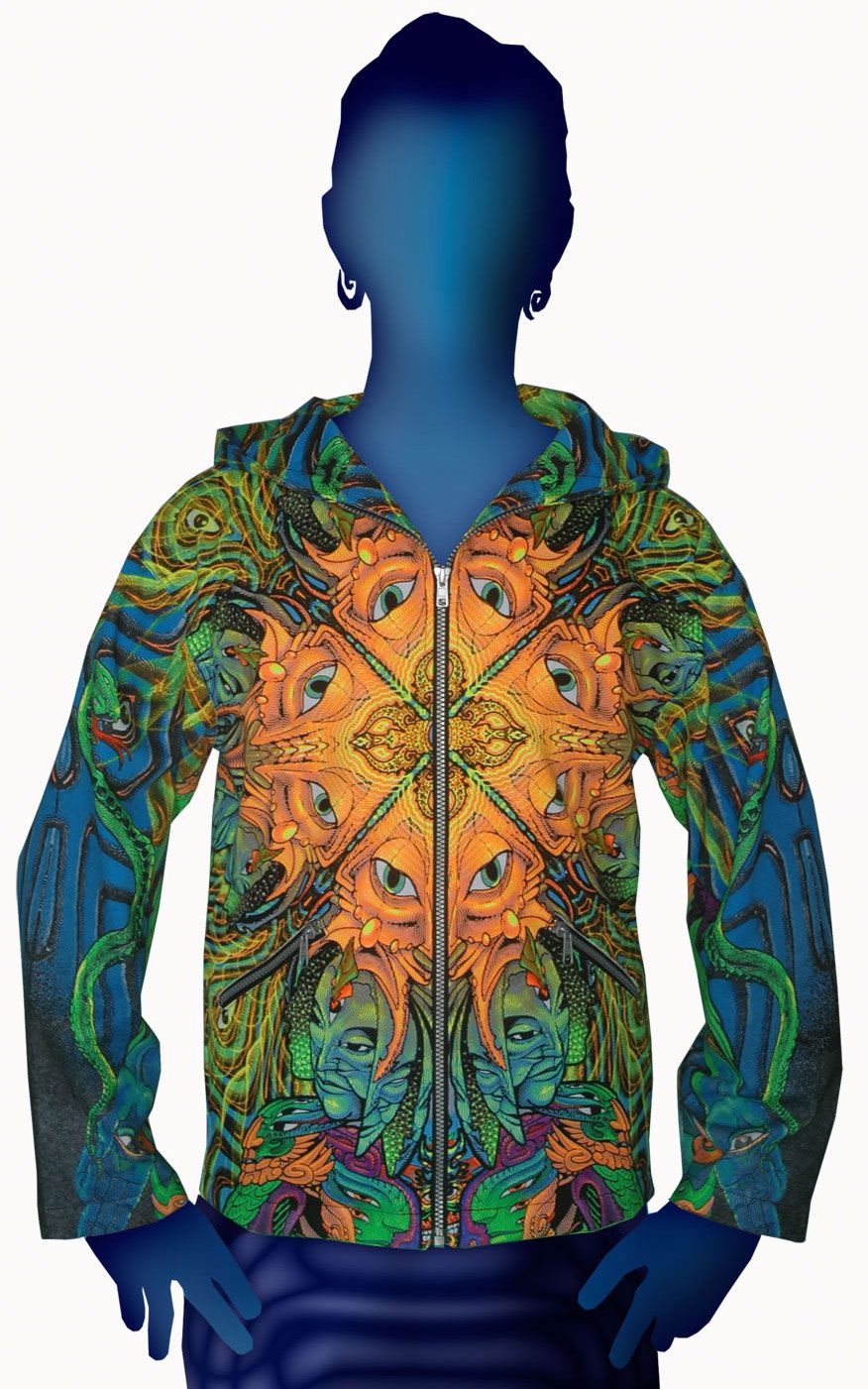 Hooded Zip Jacket : PolyMorph - Men Jackets - Space Tribe