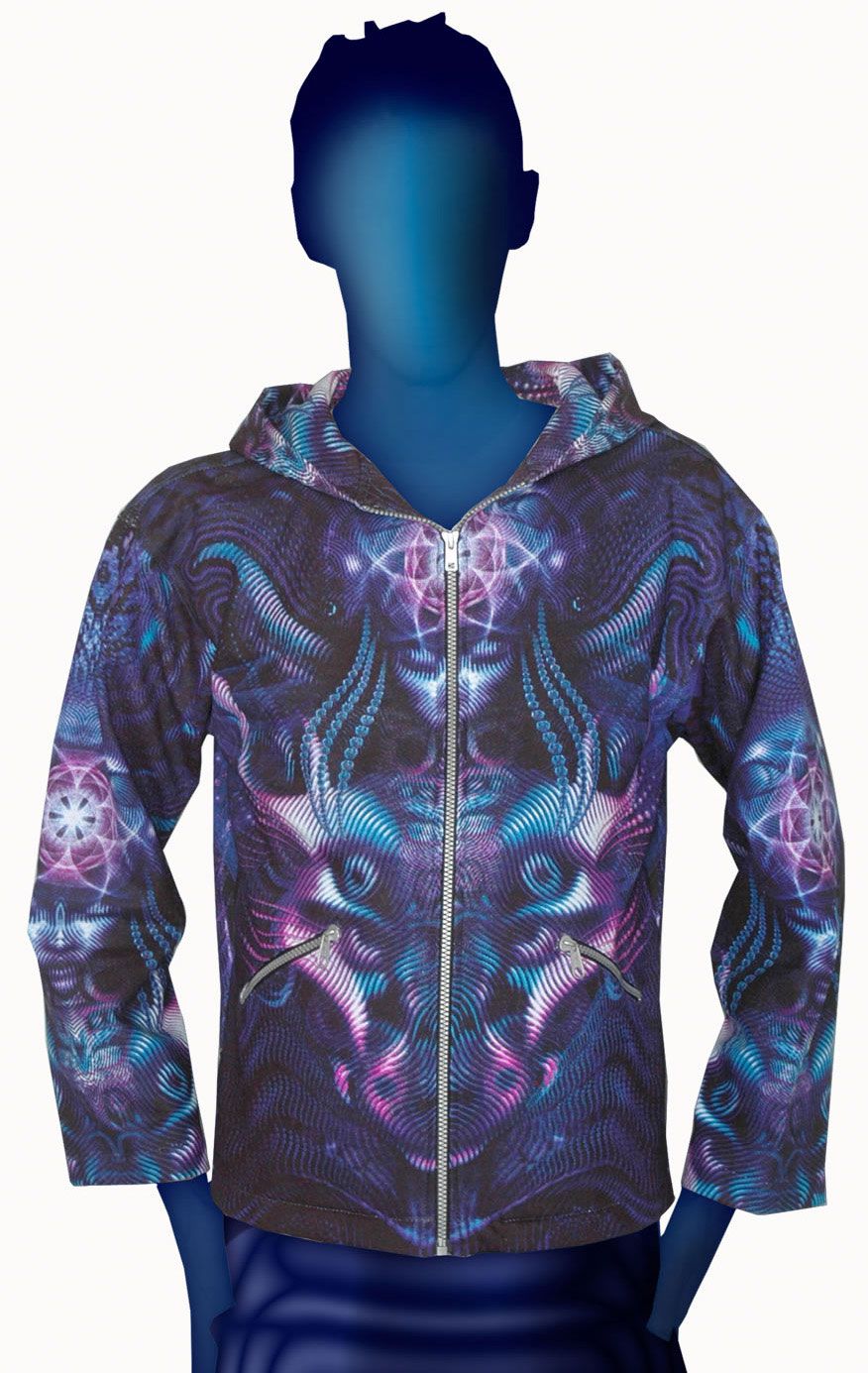 Hooded Zip Jacket : Violet Foxy Lady - Men Jackets - Space Tribe