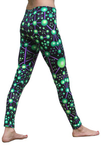 Wide waistband Leggings : Atomic Alien - Women Leggings - Space Tribe