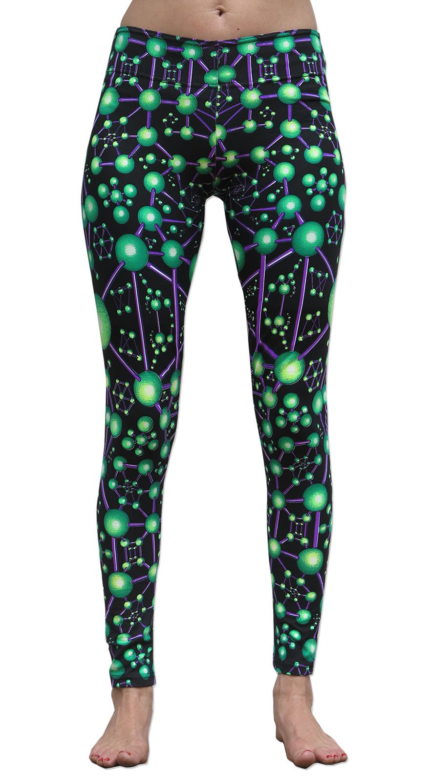Wide waistband Leggings : Atomic Alien - Women Leggings - Space Tribe
