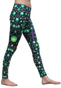 Wide waistband Leggings : Atomic Alien - Women Leggings - Space Tribe