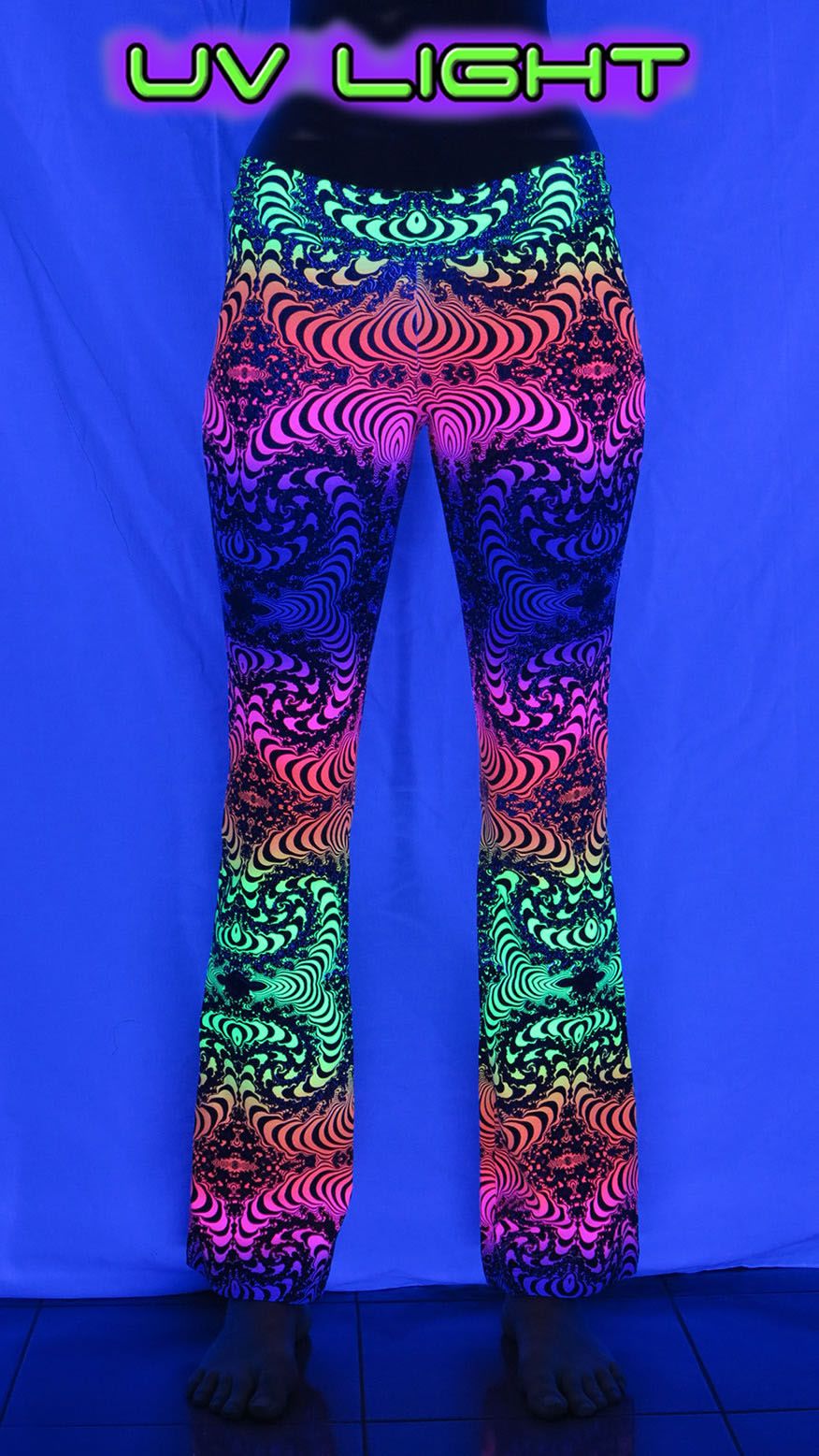 Lycra Flares : Rainbow Fractal - Women Flares - Space Tribe