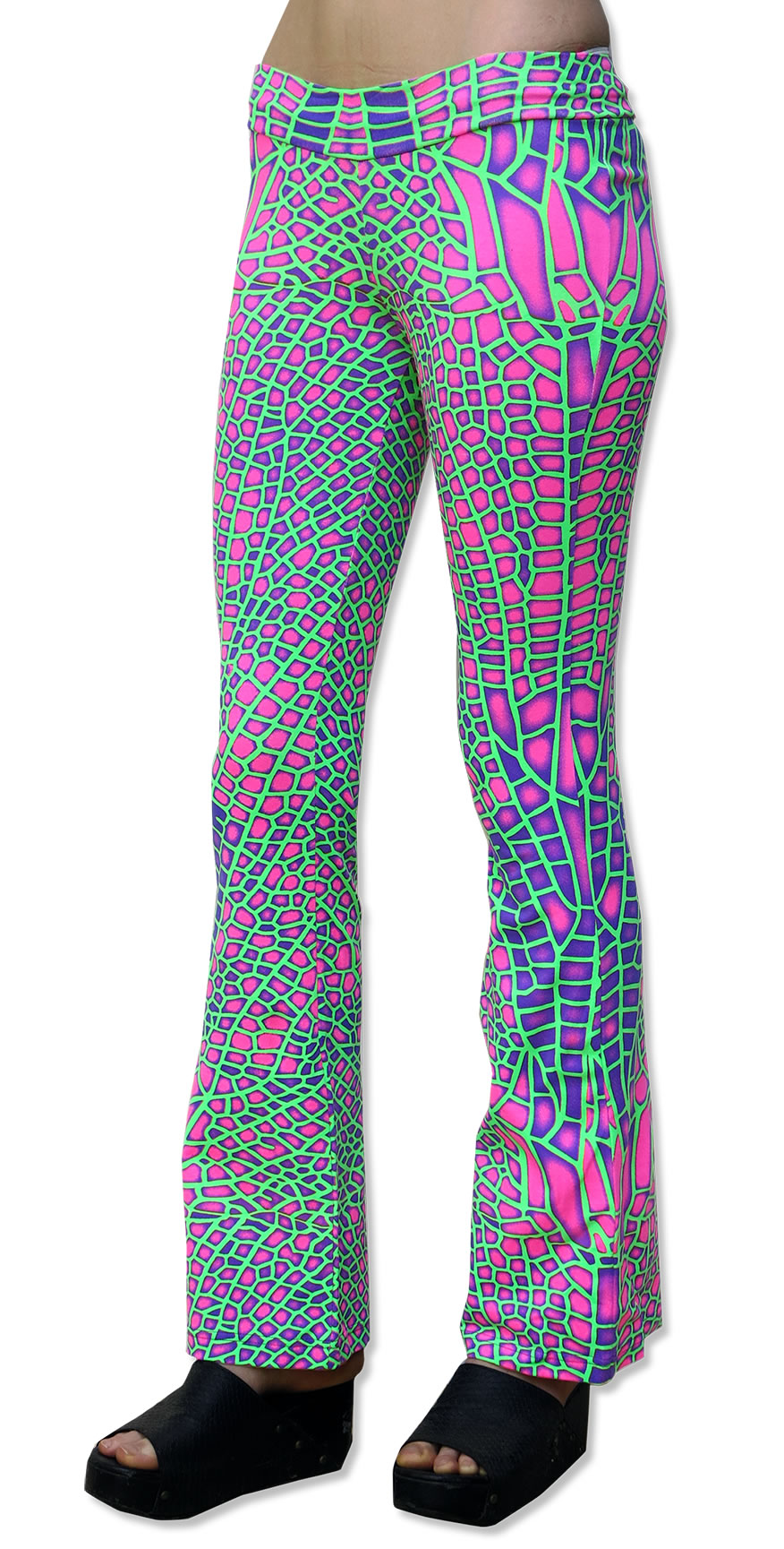 Lycra Flares : Acid Dragonfly - Women Flares - Space Tribe