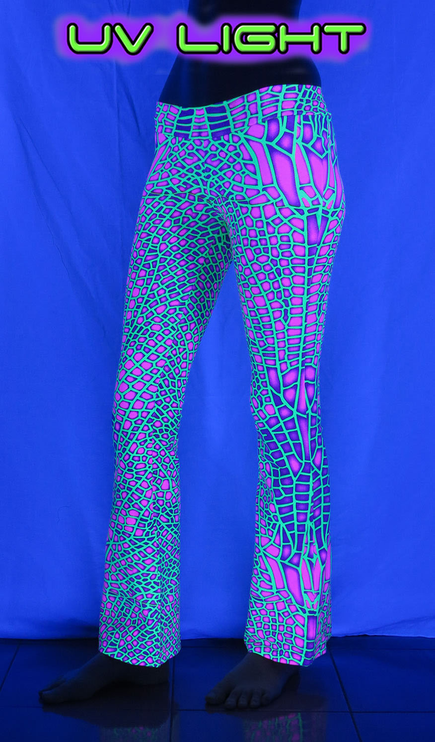 Lycra Flares : Acid Dragonfly - Women Flares - Space Tribe