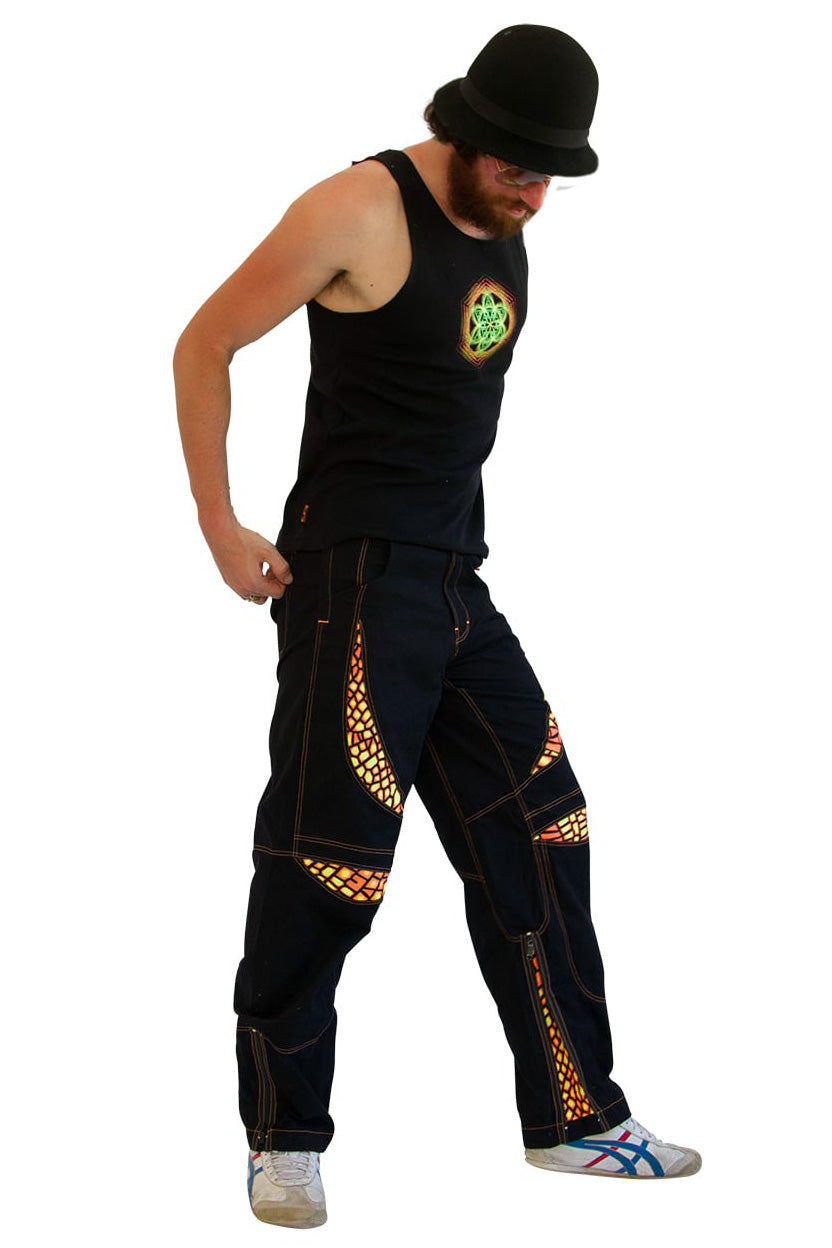 Alien Eye Pants : Fire Dragonfly - Men Pants - Space Tribe