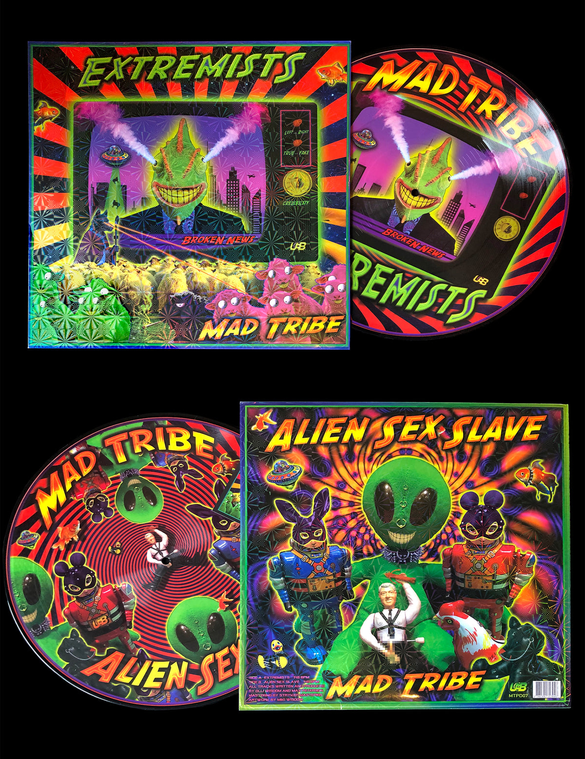 Extremists - Alien Sex Slave : 12" picture disc by Mad Tribe