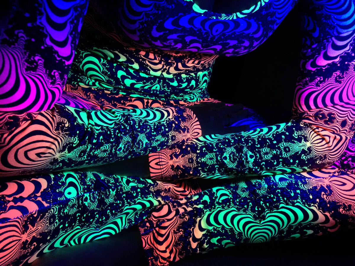 Long Sleeve Catsuit : Rainbow Fractal - Women Catsuits - Space Tribe